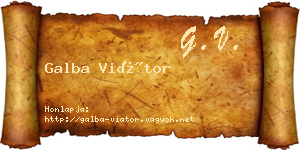 Galba Viátor névjegykártya